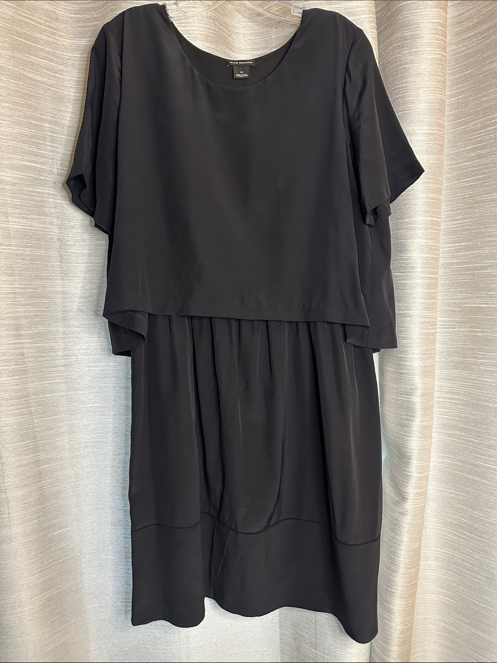 Club Monaco Black Layered Midi Dress